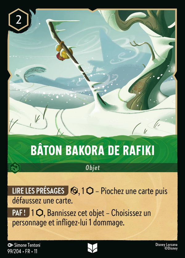 099/204 - Bâton bakora de Rafiki — Carte Disney Lorcana Givresort 99/204