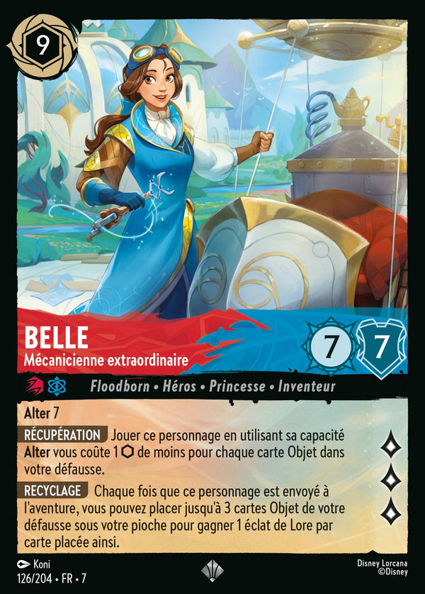 126/204 - Belle - Mécanicienne extraordinaire — Carte Disney Lorcana L'île d'Archazia 126/204