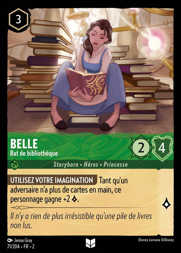 071/204 - Belle - Rat de bibliothèque — Carte Disney Lorcana L'Ascension des Floodborn 71/204