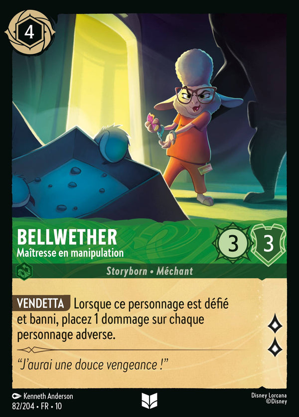 Bellwether - Maîtresse en manipulation — Carte Disney Lorcana 82 Lueurs dans les Profondeurs
