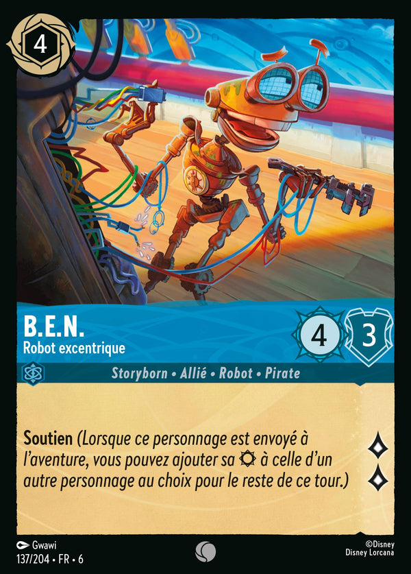 B.E.N. - Robot excentrique — Carte Disney Lorcana 137 La Mer Azurite