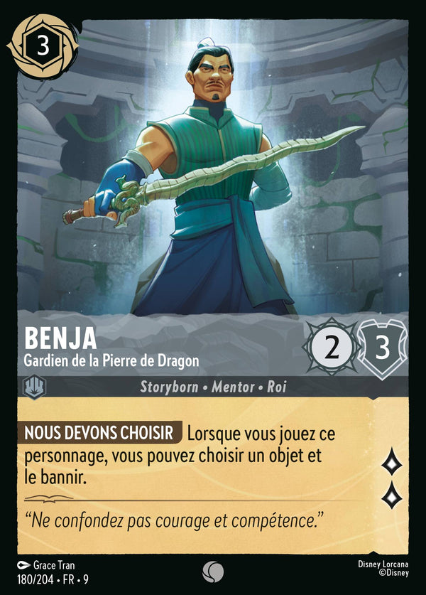 180/204 - Benja - Gardien de la Pierre de Dragon — Carte Disney Lorcana Fabuleux 180/204