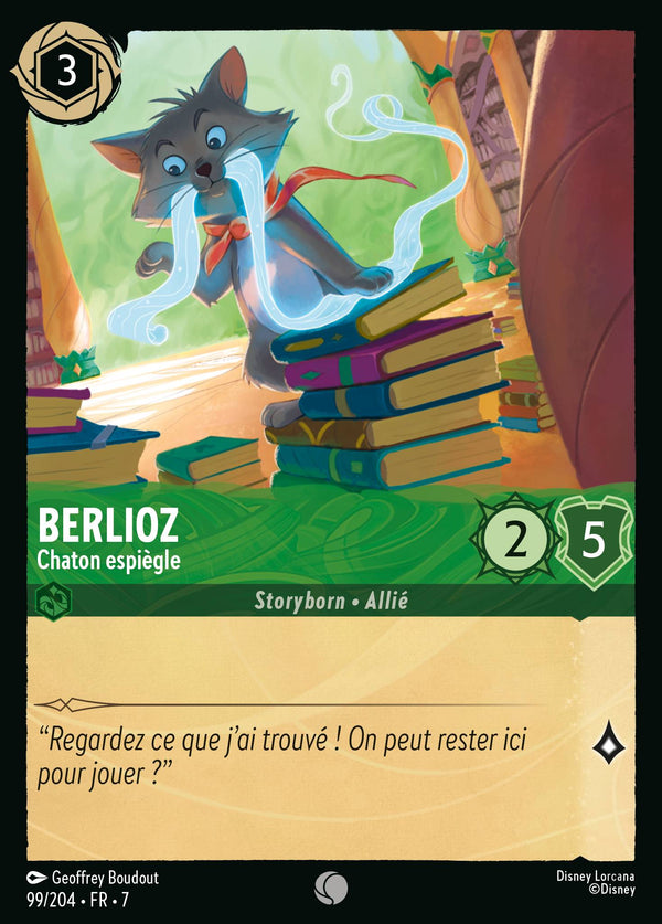 099/204 - Berlioz - Chaton espiègle — Carte Disney Lorcana L'île d'Archazia 99/204
