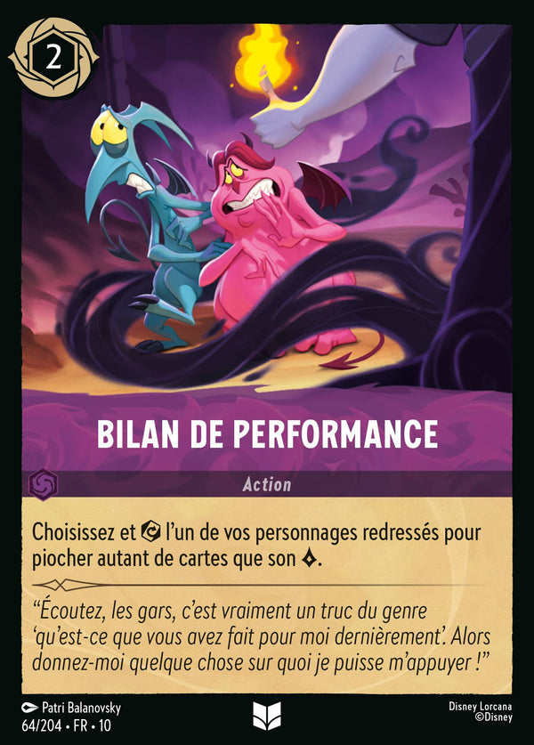 064/204 - Bilan de performance — Carte Disney Lorcana Lueurs dans les Profondeurs 64/204