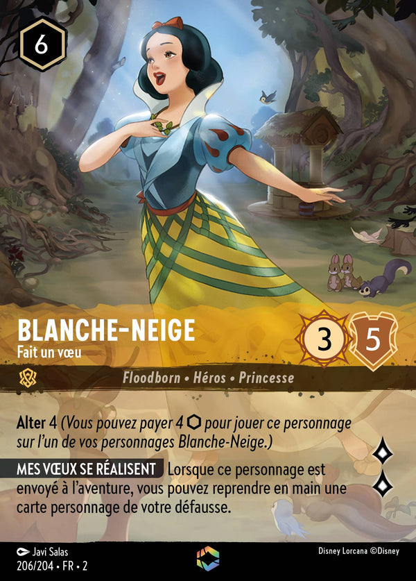 Blanche-Neige - Fait un vœu — Carte Disney Lorcana 206 L'Ascension des Floodborn