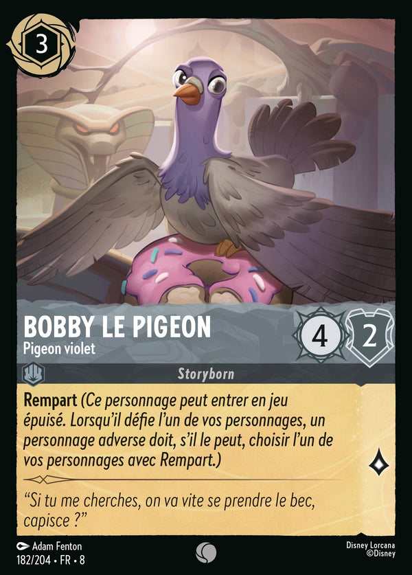 182/204 - Bobby le pigeon - Pigeon violet — Carte Disney Lorcana Le Règne de Jafar 182/204
