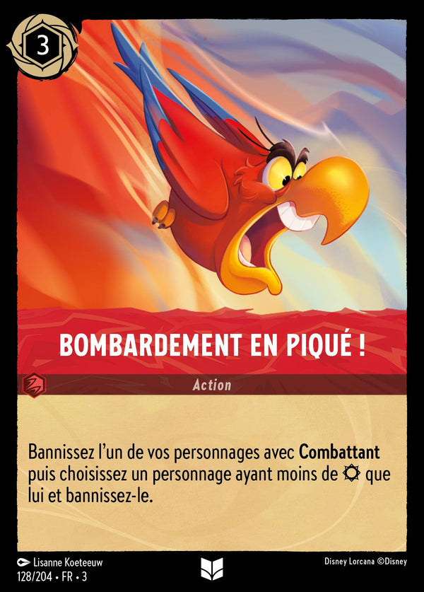 128/204 - Bombardement en piqué ! — Carte Disney Lorcana Les Terres d'Encres 128/204