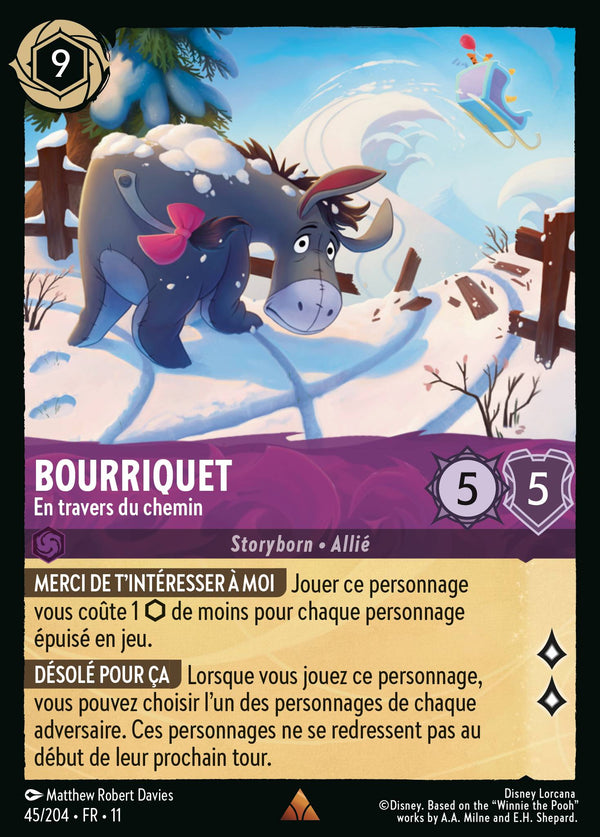 045/204 - Bourriquet - En travers du chemin — Carte Disney Lorcana Givresort 45/204