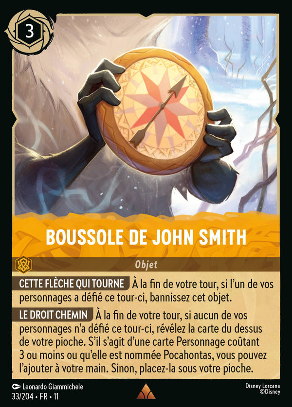 033/204 - Boussole de John Smith — Carte Disney Lorcana Givresort 33/204