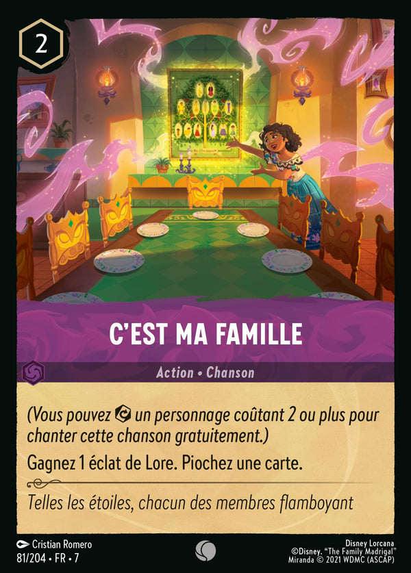 081/204 - C'est ma famille — Carte Disney Lorcana L'île d'Archazia 81/204