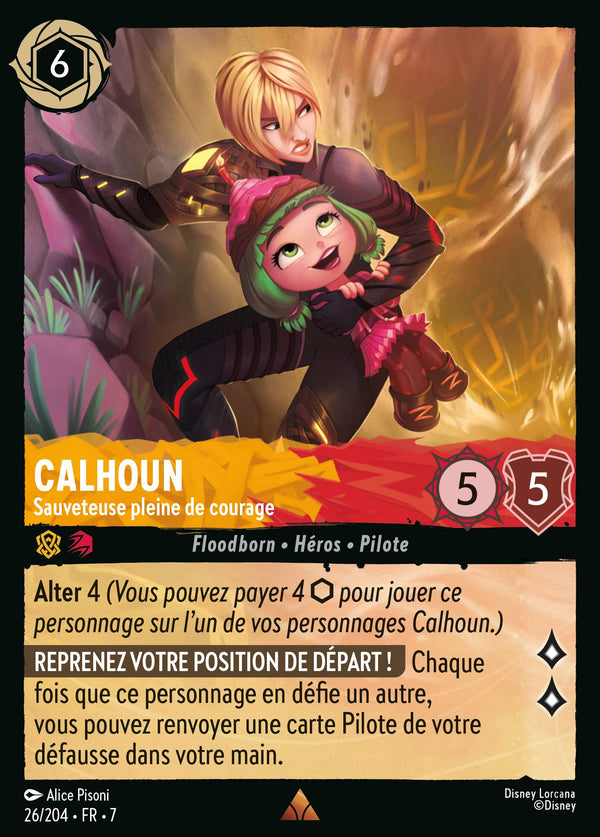 026/204 - Calhoun - Sauveteuse pleine de courage — Carte Disney Lorcana L'île d'Archazia 26/204