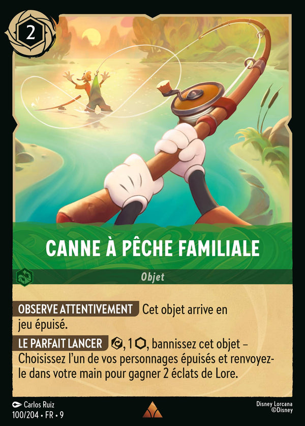 100/204 - Canne à pêche familiale — Carte Disney Lorcana Fabuleux 100/204