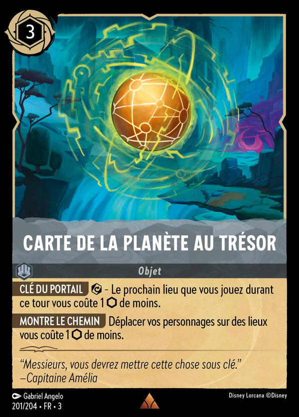 201/204 - Carte de la Planète au Trésor — Carte Disney Lorcana Les Terres d'Encres 201/204
