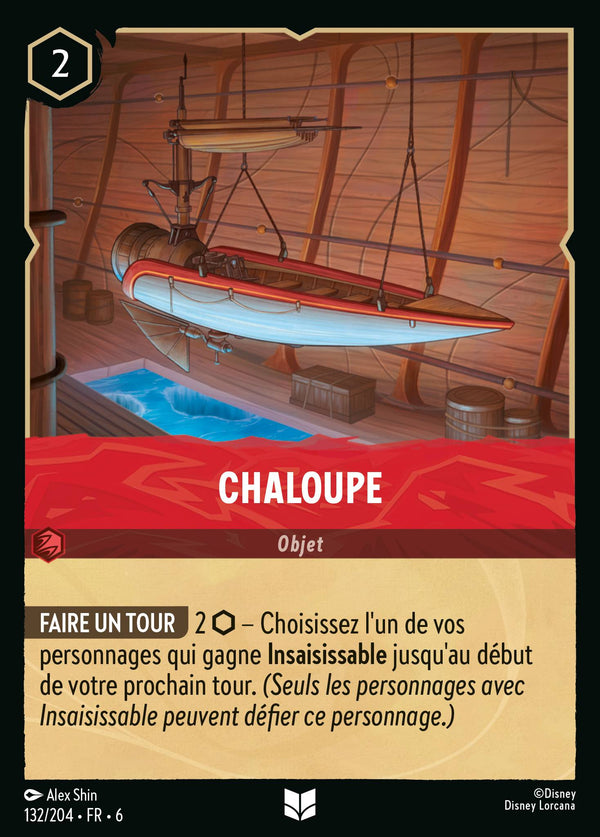 132/204 - Chaloupe — Carte Disney Lorcana La Mer Azurite 132/204