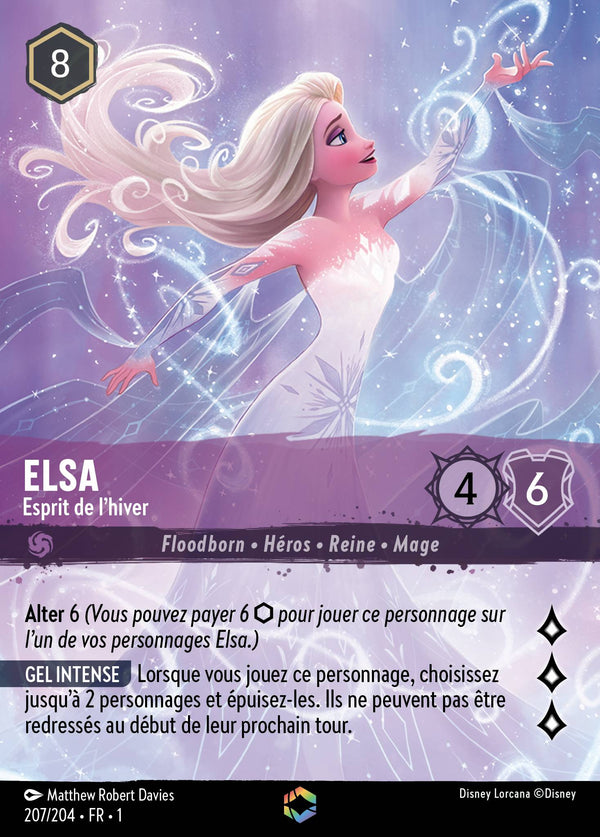 Elsa - Esprit de l'hiver — Carte Disney Lorcana 207 Premier Chapitre