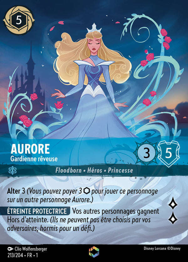 Aurore - Gardienne rêveuse — Carte Disney Lorcana 213 Premier Chapitre