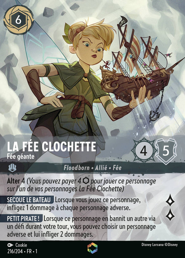 La Fée Clochette - Fée géante — Carte Disney Lorcana 216 Premier Chapitre