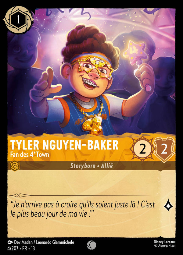 004/207 - Tyler Nguyen-Baker - Fan des 4*Town — Carte Disney Lorcana Invasion Epineuse! 4/207
