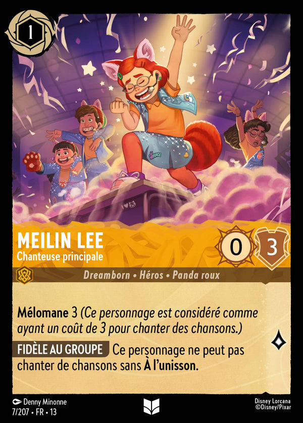 007/207 - Meilin Lee - Chanteuse principale — Carte Disney Lorcana Invasion Epineuse! 7/207