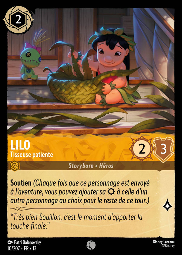 010/207 - Lilo - Tisseuse patiente — Carte Disney Lorcana Invasion Epineuse! 10/207