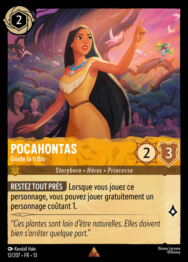 012/207 - Pocahontas - Guide la tribu — Carte Disney Lorcana Invasion Epineuse! 12/207