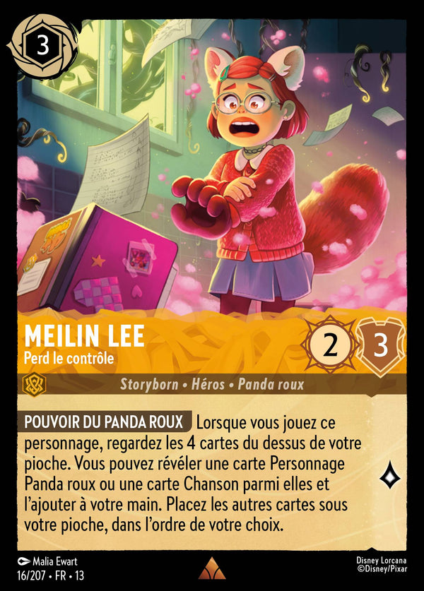 016/207 - Meilin Lee - Perd le contrôle — Carte Disney Lorcana Invasion Epineuse! 16/207