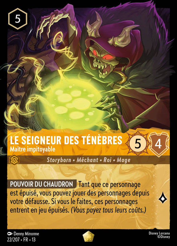 022/207 - Le Seigneur des Ténèbres - Maître impitoyable — Carte Disney Lorcana Invasion Epineuse! 22/207