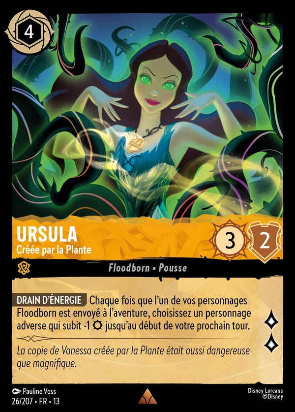 026/207 - Ursula - Créée par la Plante — Carte Disney Lorcana Invasion Epineuse! 26/207