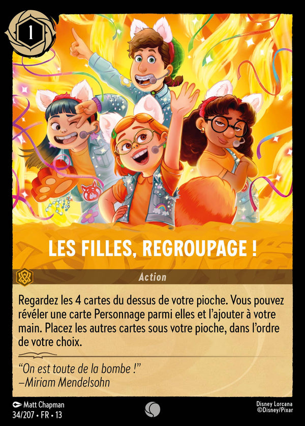 034/207 - Les filles, regroupage ! — Carte Disney Lorcana Invasion Epineuse! 34/207