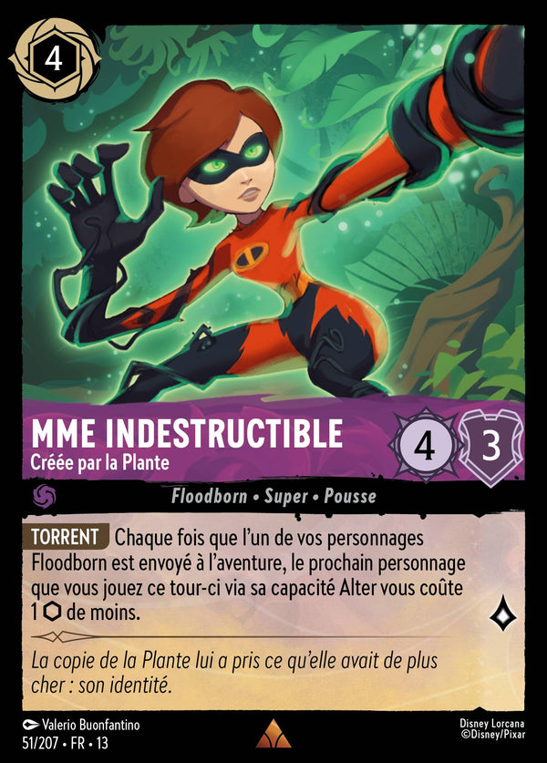 051/207 - Mme Indestructible - Créée par la Plante — Carte Disney Lorcana Invasion Epineuse! 51/207