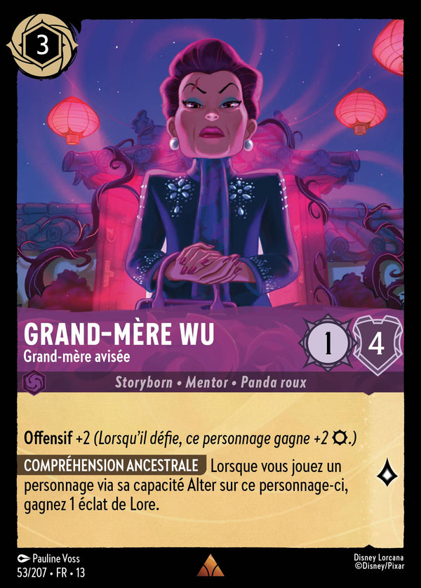 053/207 - Grand-mère Wu - Grand-mère avisée — Carte Disney Lorcana Invasion Epineuse! 53/207