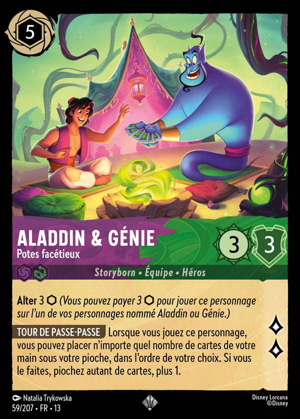 059/207 - Aladdin & Génie - Potes facétieux — Carte Disney Lorcana Invasion Epineuse! 59/207