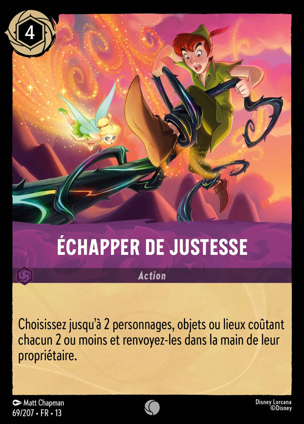 069/207 - Échapper de justesse — Carte Disney Lorcana Invasion Epineuse! 69/207