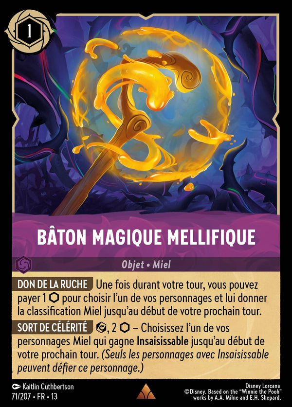 071/207 - Bâton magique mellifique — Carte Disney Lorcana Invasion Epineuse! 71/207