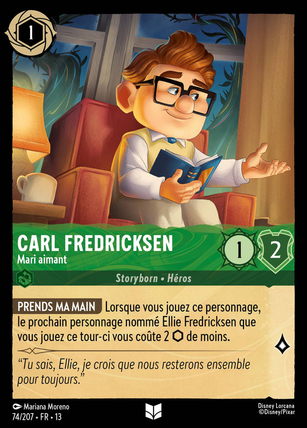 074/207 - Carl Fredricksen - Mari aimant — Carte Disney Lorcana Invasion Epineuse! 74/207