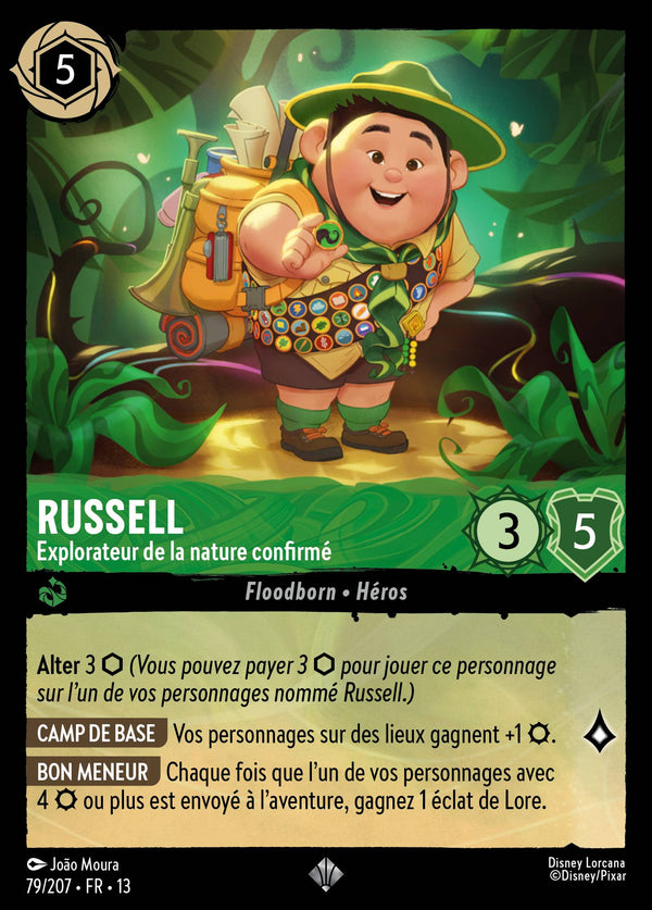 079/207 - Russell - Explorateur de la nature confirmé — Carte Disney Lorcana Invasion Epineuse! 79/207