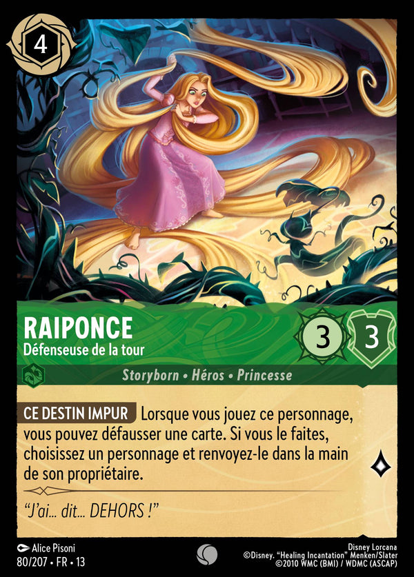 080/207 - Raiponce - Défenseuse de la tour — Carte Disney Lorcana Invasion Epineuse! 80/207