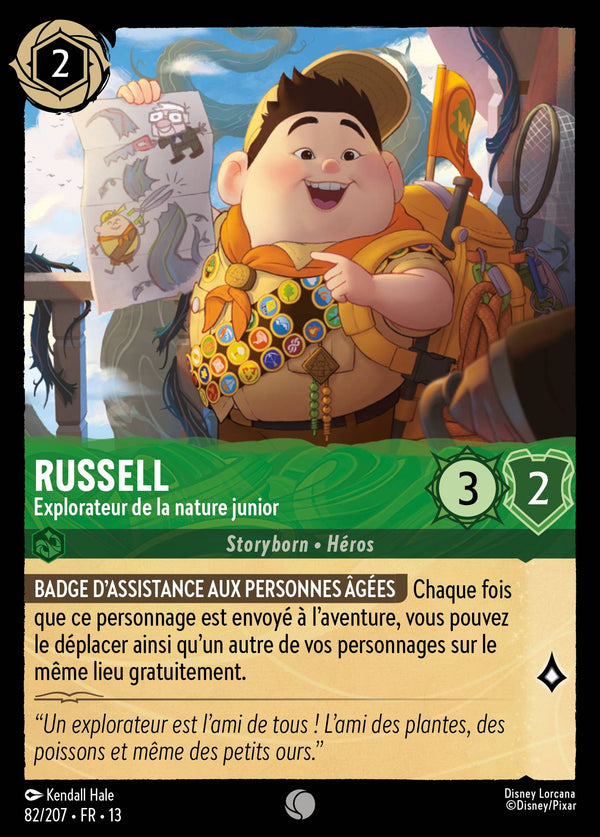 082/207 - Russell - Explorateur de la nature junior — Carte Disney Lorcana Invasion Epineuse! 82/207