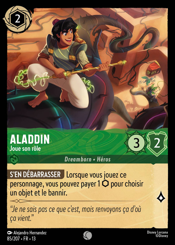 085/207 - Aladdin - Joue son rôle — Carte Disney Lorcana Invasion Epineuse! 85/207