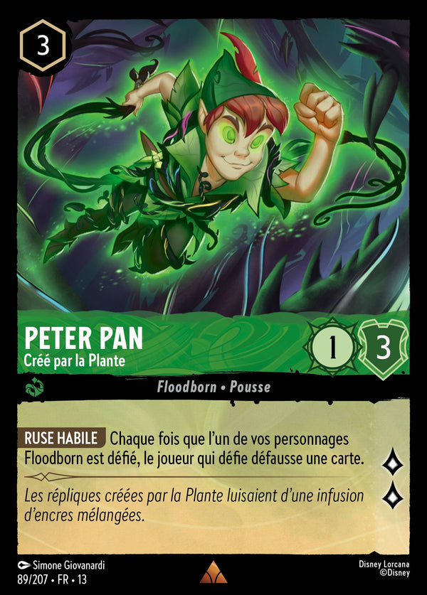 089/207 - Peter Pan - Créé par la Plante — Carte Disney Lorcana Invasion Epineuse! 89/207