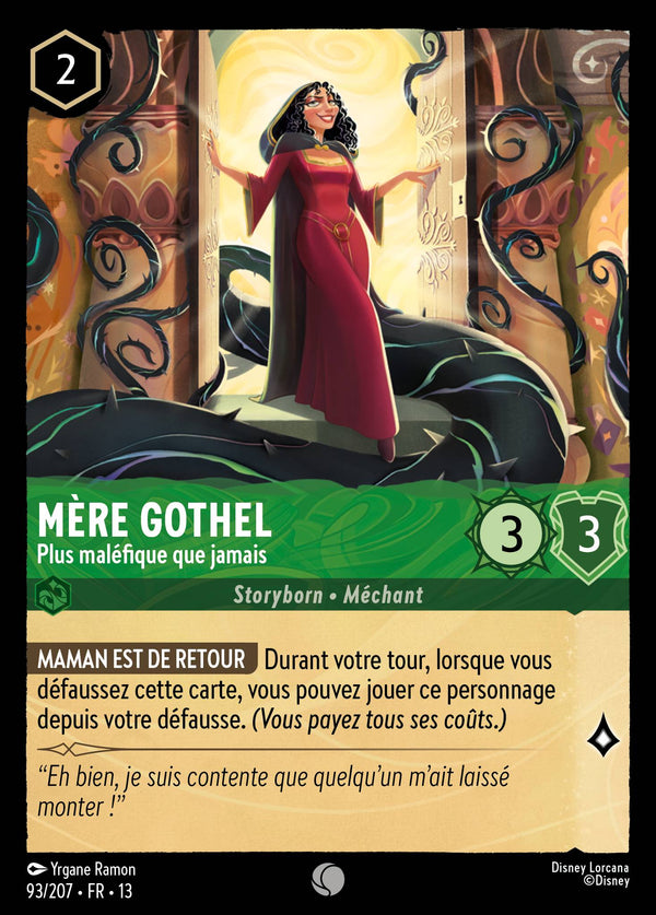 093/207 - Mère Gothel - Plus maléfique que jamais — Carte Disney Lorcana Invasion Epineuse! 93/207