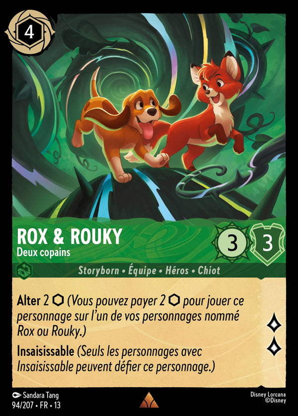 094/207 - Rox & Rouky - Deux copains — Carte Disney Lorcana Invasion Epineuse! 94/207