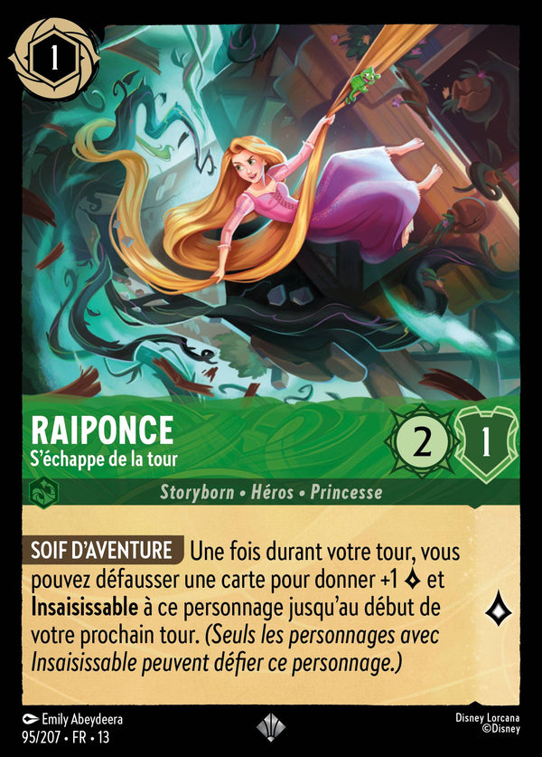 095/207 - Raiponce - S'échappe de la tour — Carte Disney Lorcana Invasion Epineuse! 95/207