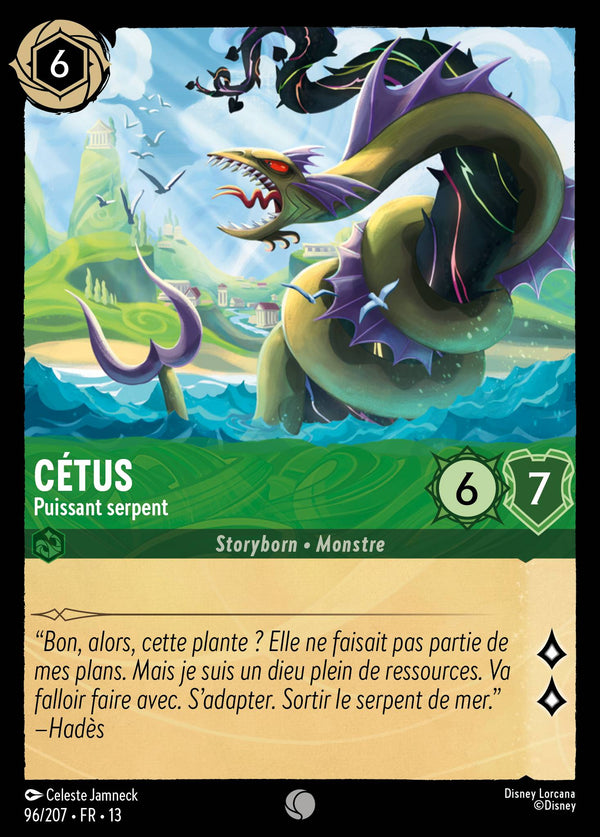 096/207 - Cétus - Puissant serpent — Carte Disney Lorcana Invasion Epineuse! 96/207