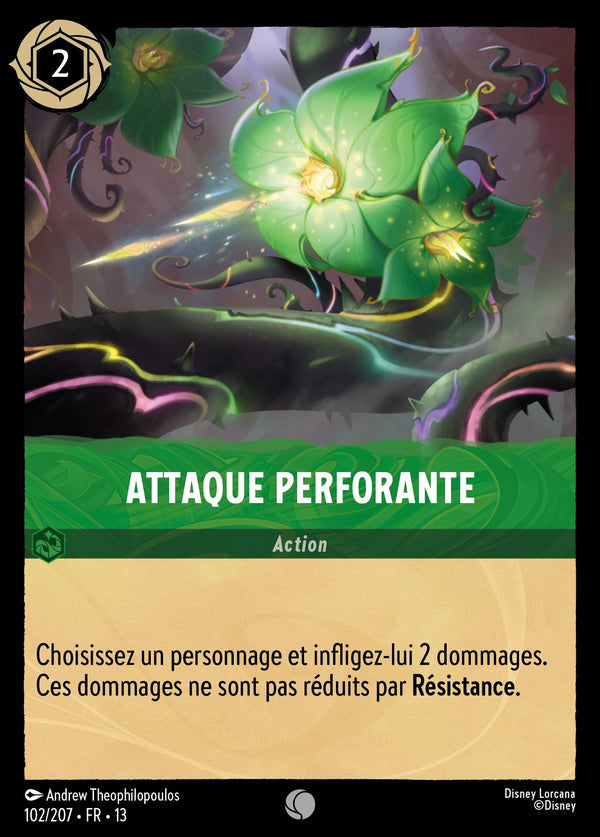 102/207 - Attaque perforante — Carte Disney Lorcana Invasion Epineuse! 102/207