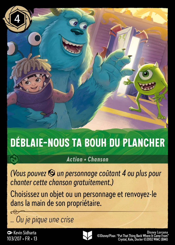 103/207 - Déblaie-nous ta Bouh du plancher — Carte Disney Lorcana Invasion Epineuse! 103/207