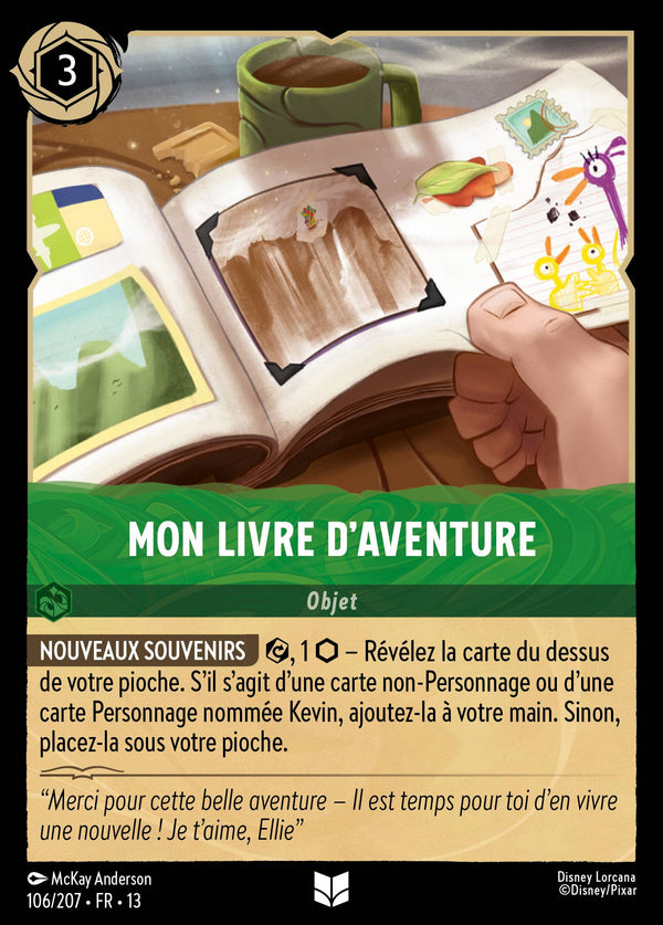 106/207 - Mon livre d'aventure — Carte Disney Lorcana Invasion Epineuse! 106/207