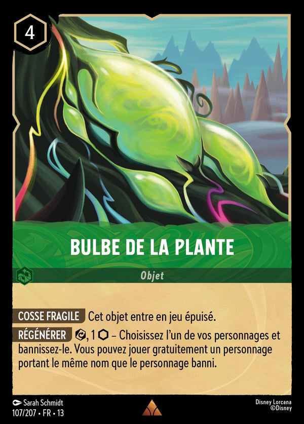 107/207 - Bulbe de la plante — Carte Disney Lorcana Invasion Epineuse! 107/207