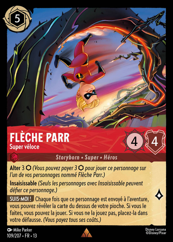 109/207 - Flèche Parr - Super véloce — Carte Disney Lorcana Invasion Epineuse! 109/207