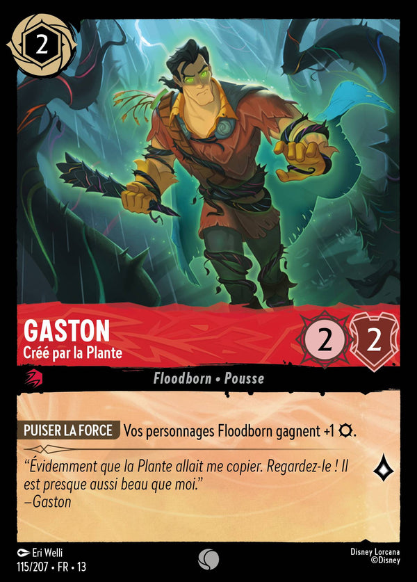 115/207 - Gaston - Créé par la Plante — Carte Disney Lorcana Invasion Epineuse! 115/207